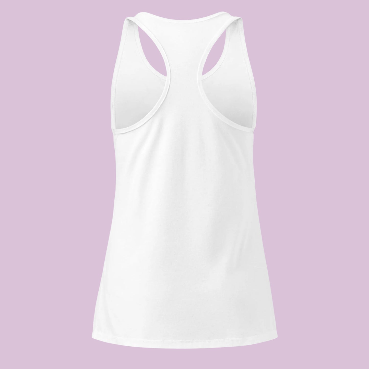 Débardeur La Mariée blanc, vue de dos avec dos nageur, coupe ajustée et respirante, idéal pour EVJF et activités légères.