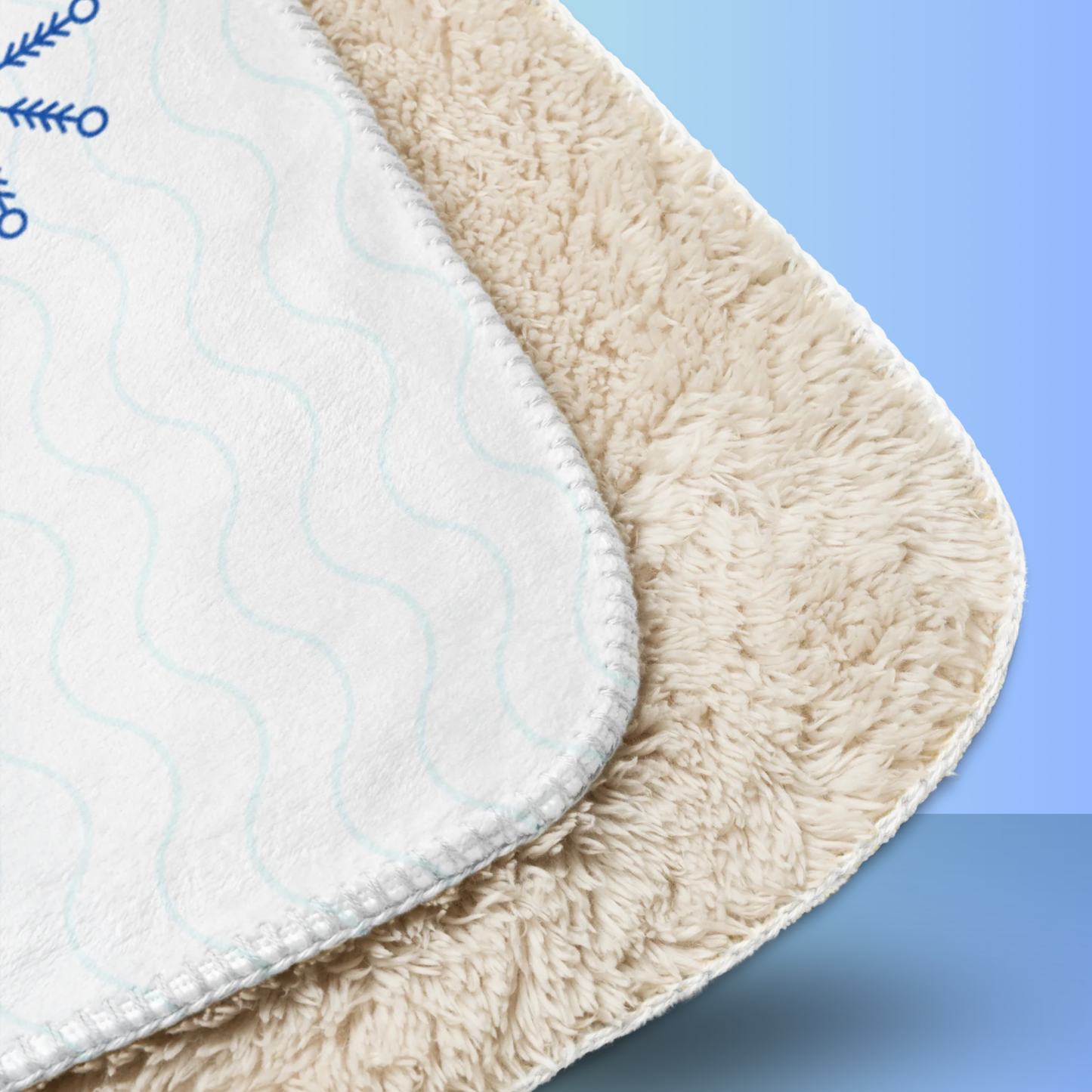 Close-up of Let it glow divorce party blanket showing soft sherpa fleece backing and plush fabric texture for cozy comfort