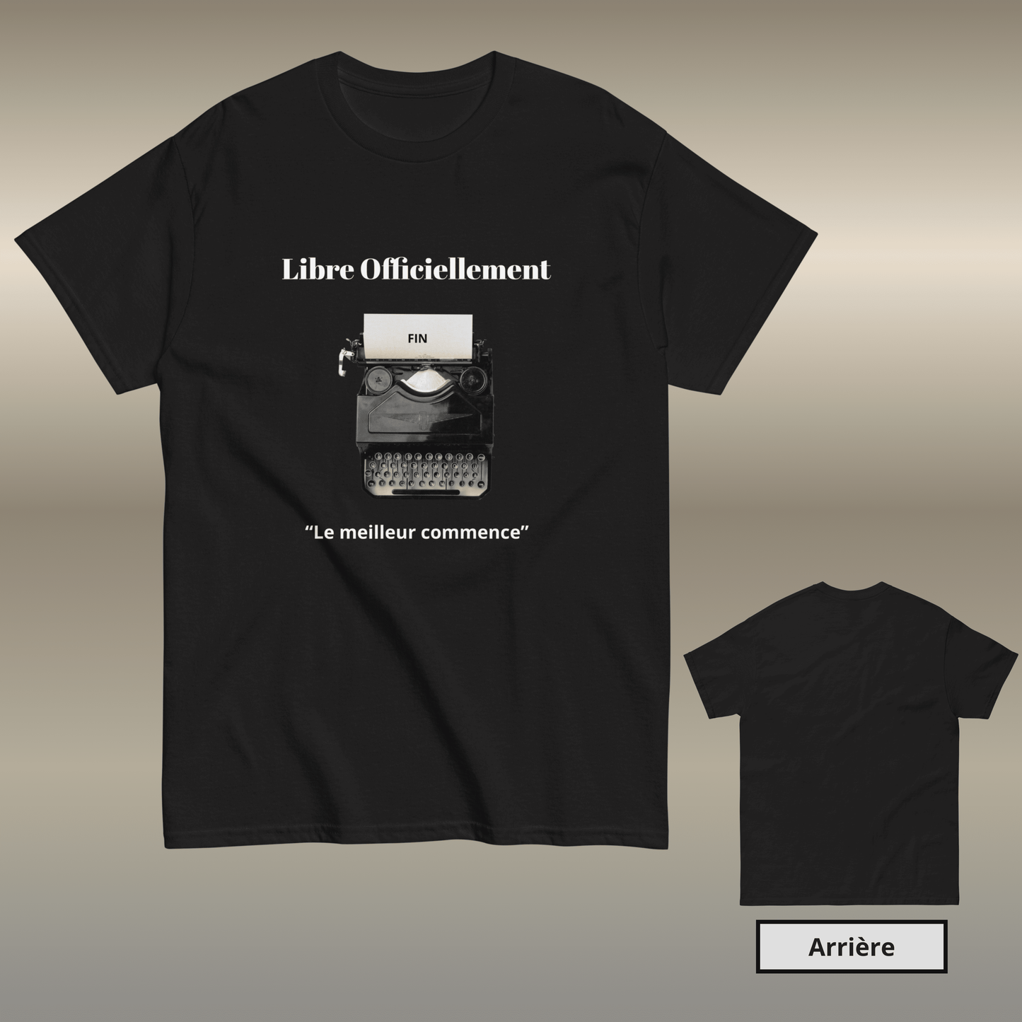 T-shirt_Unisexe_Divorce_Noir_Design_Libre_Officiellement_Coupe_Classique