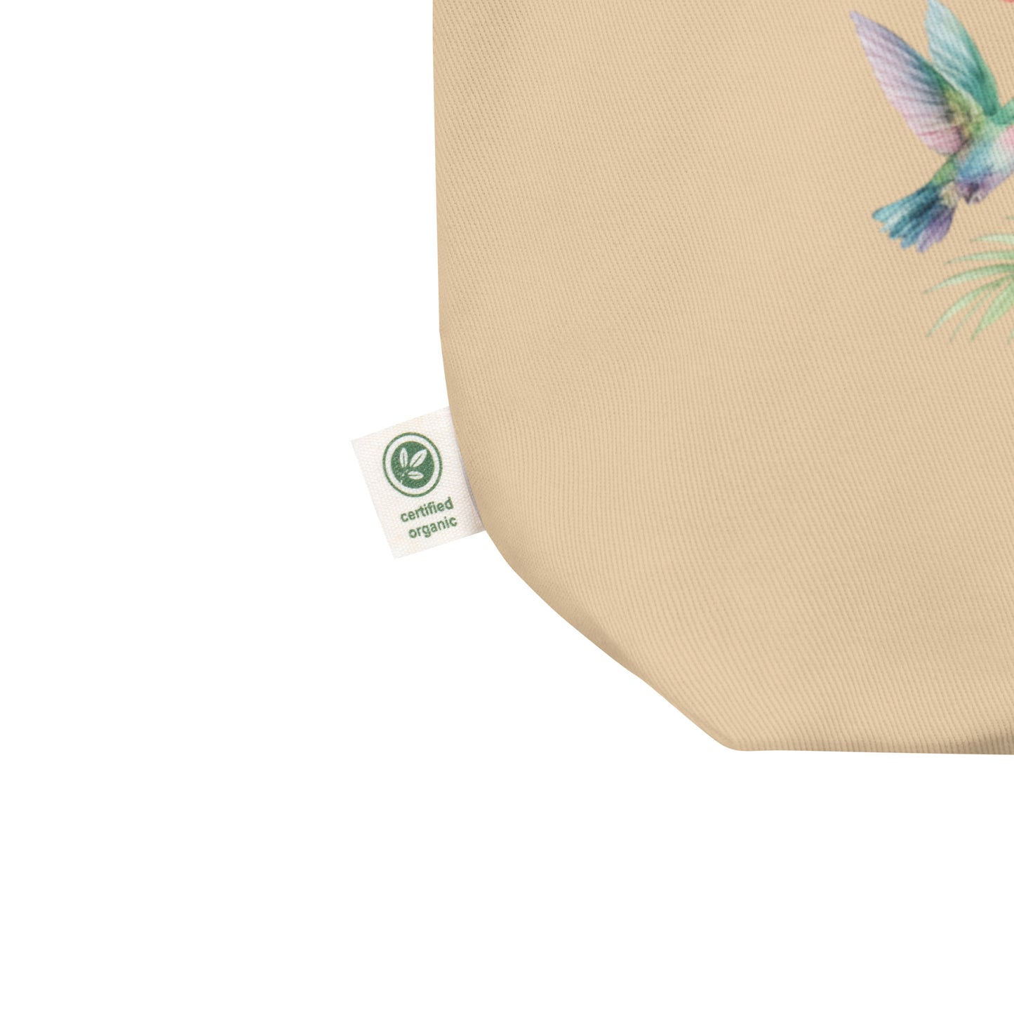 Tote bag Équipe de la Mariée naturel en coton biologique avec illustration florale, sac EVJF durable et élégant.