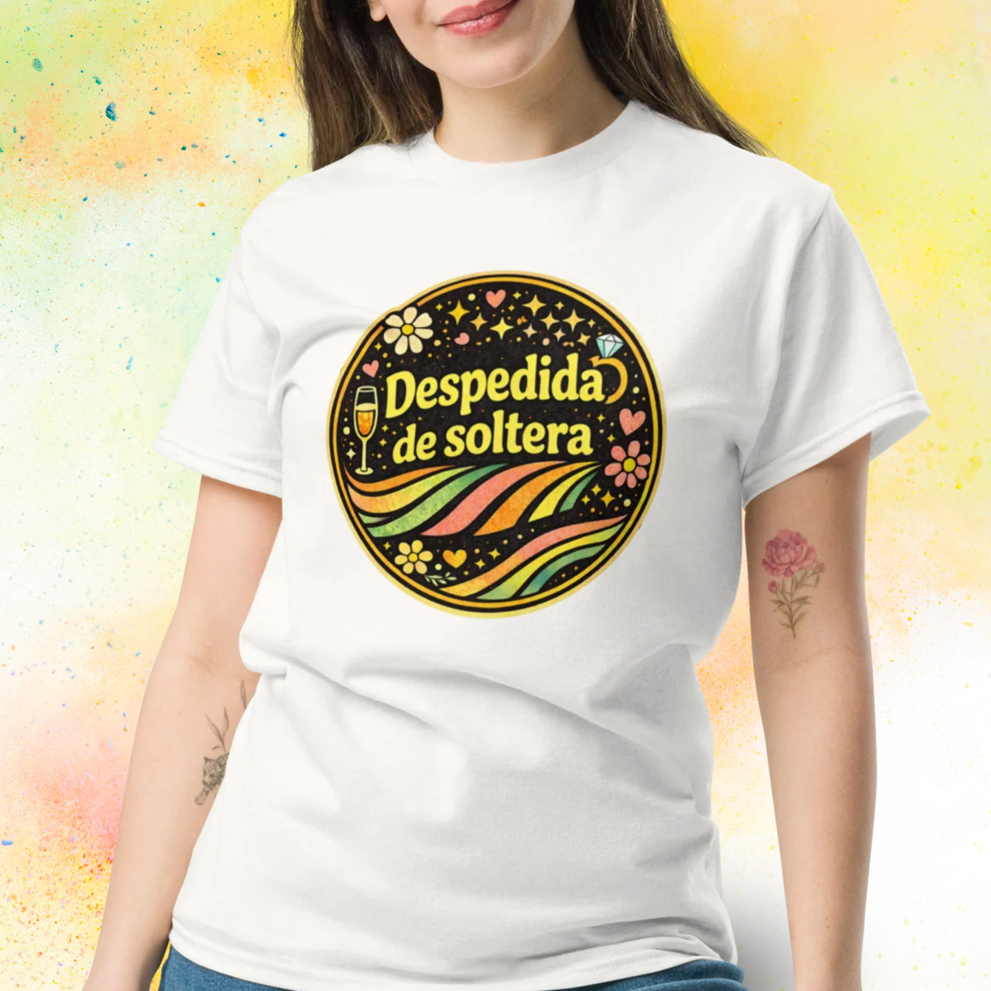 Tee shirt Despedida de Soltera style retro festival pour EVJF