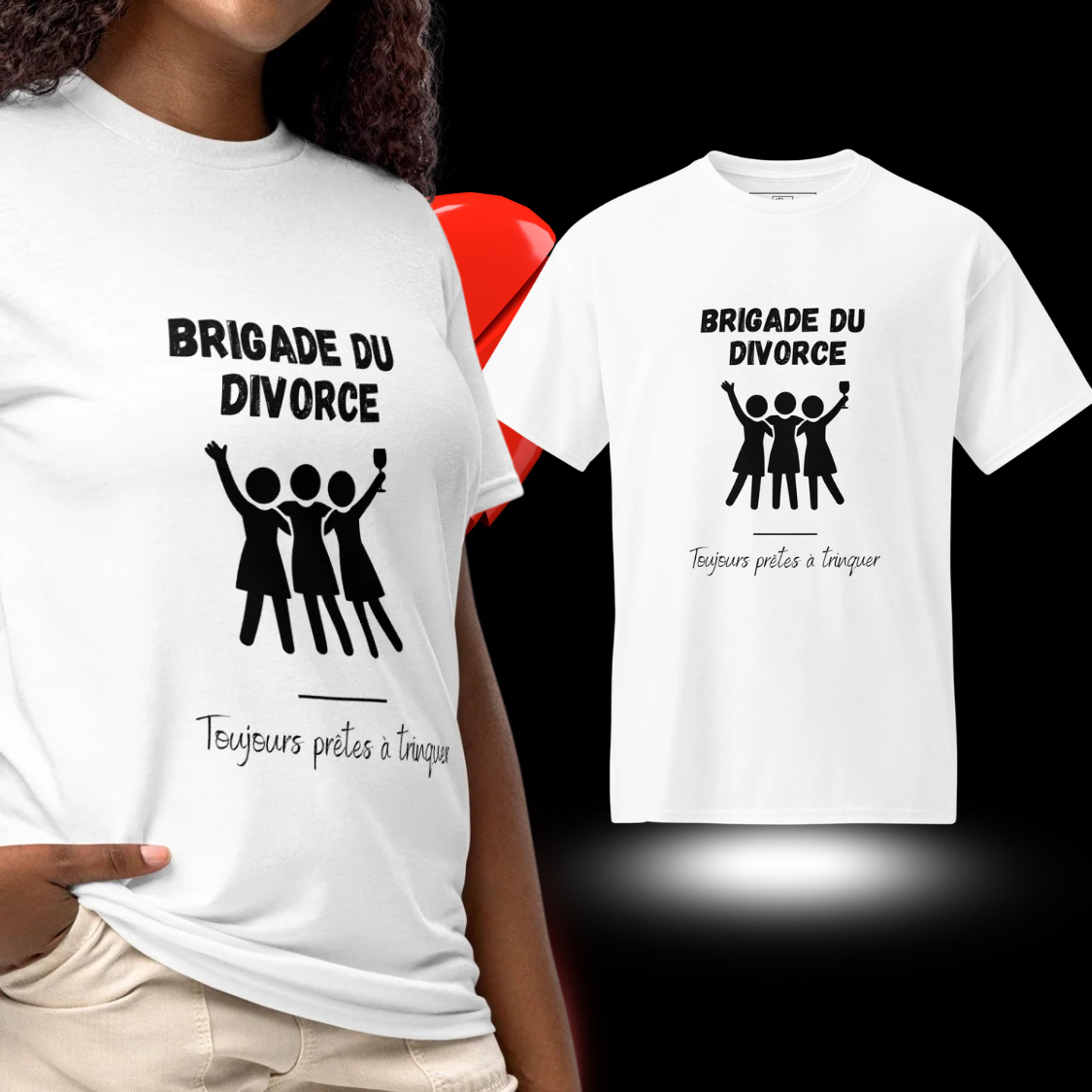 T-shirt Brigade du Divorce – Toujours Prêtes à Trinquer | Divorce Party