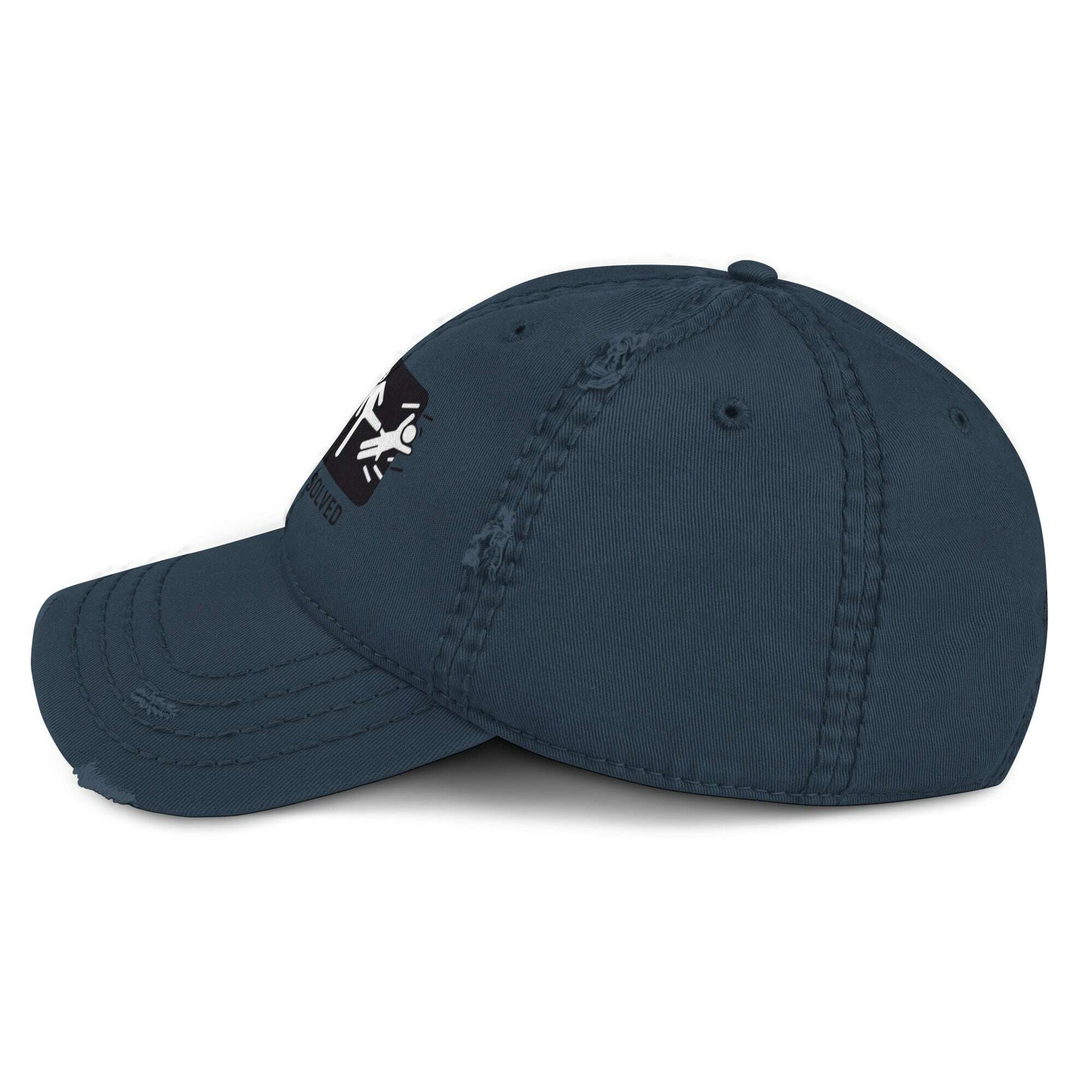 Casquette_bleue_Problem_Solved_Vue_lat_rale