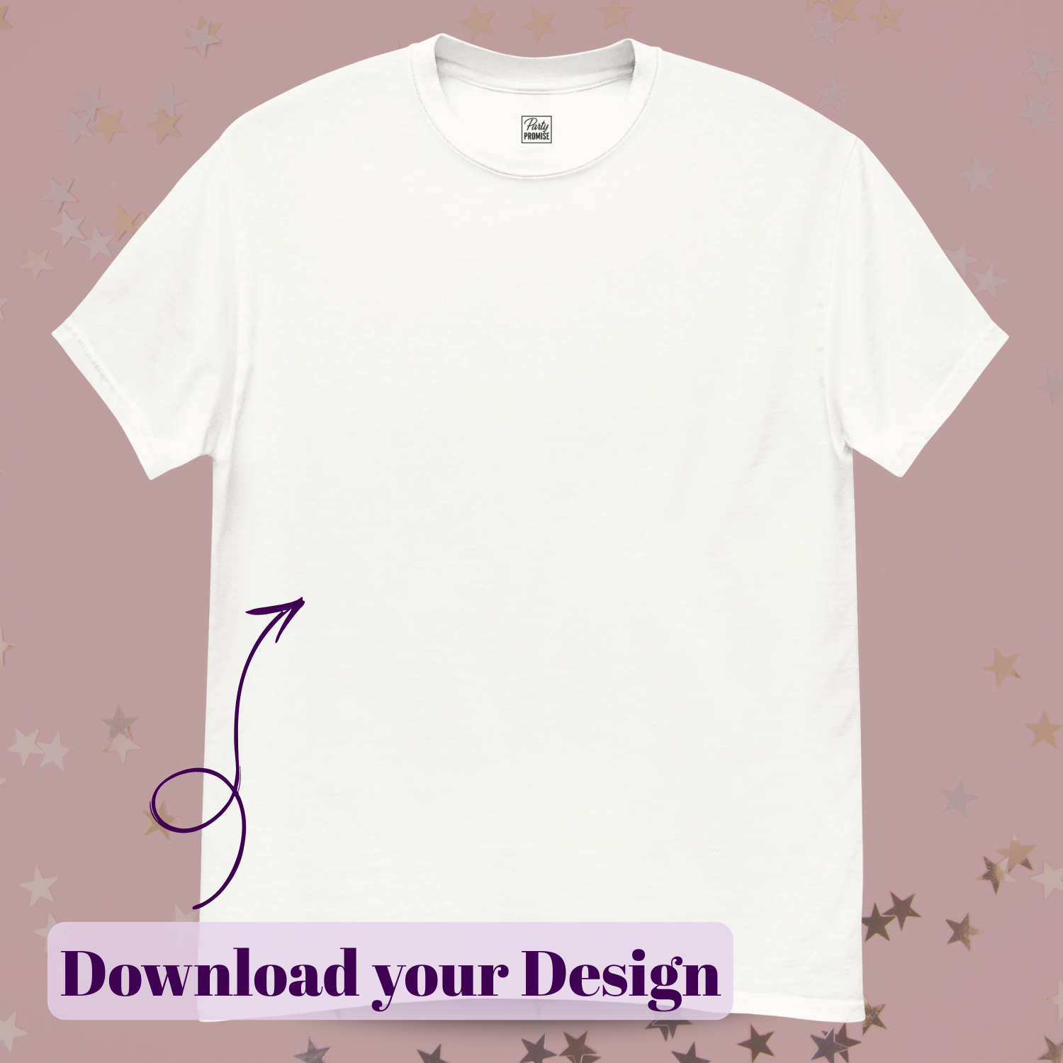 Custom_Front_Print_T-Shirt_Upload_Your_Design_Online_White for party, bachelorette party, birthay, divorce party