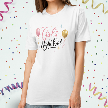 T-shirt "Girl’s Night Out" – Coton Doux & Coupe Ajustée (S au 4XL). Blanc par tee shirt