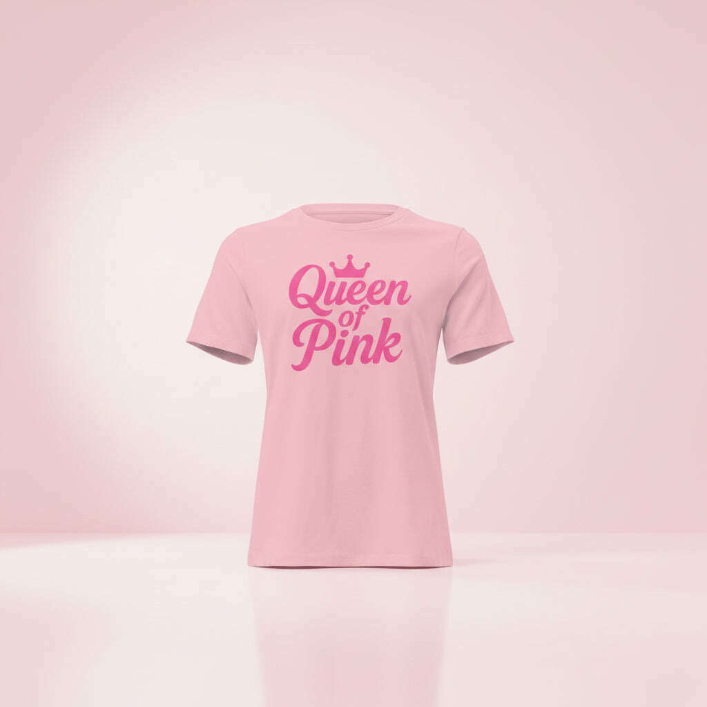 t-shirt-“queen-of-pink”-–-blanc-rose-–-coupe-décontractée-–-collection-pink-partyt-shirt-femmeparty-promise-35032545