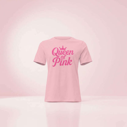 t-shirt-“queen-of-pink”-–-blanc-rose-–-coupe-décontractée-–-collection-pink-partyt-shirt-femmeparty-promise-35032545