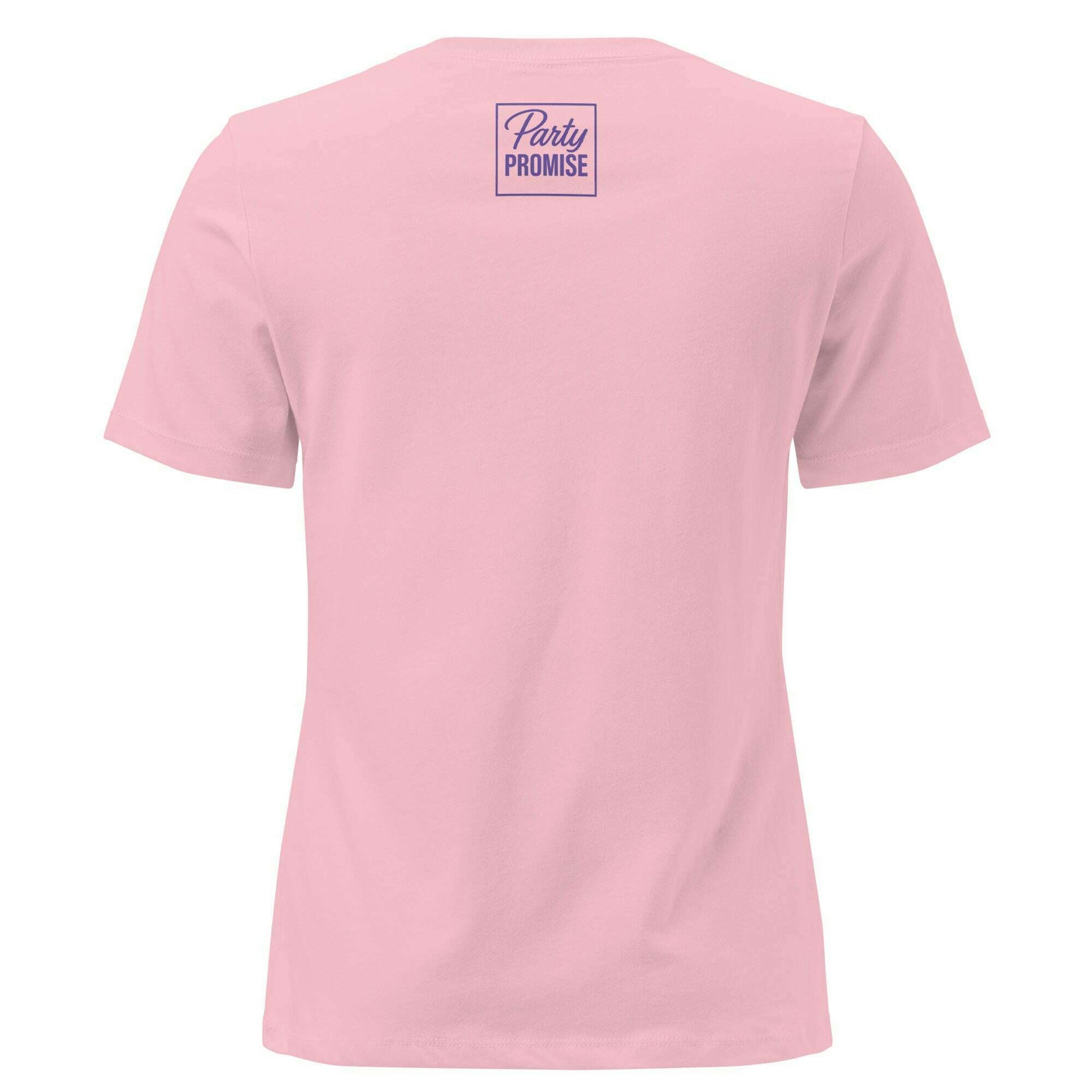 t-shirt-“life-is-pink-party”-–-blanc-rose-–-coupe-décontractée-slogan-roseviolett-shirt-femmeparty-promise-35032466