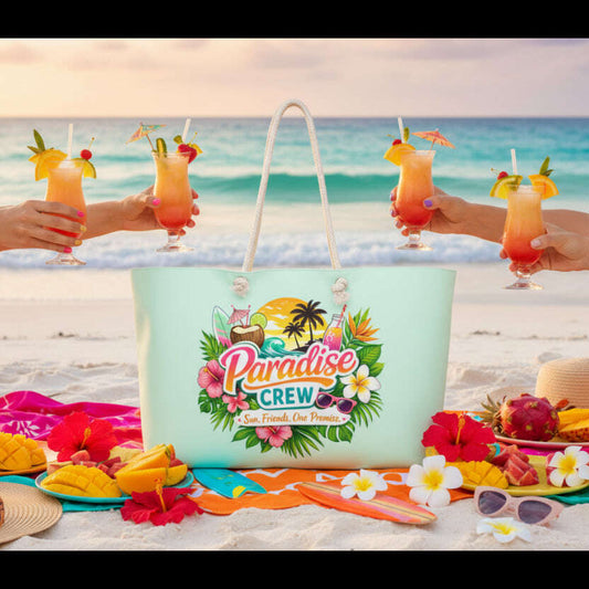 Sac_de_plage_Paradise_Crew_tropical_grand_format_pour_la team de la mariee