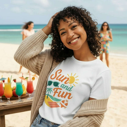 t-shirt-blanc-“sun-and-fun”-–-coupe-décontractée-–-collection-été-voyaget-shirt-femmeparty-promise-35032668