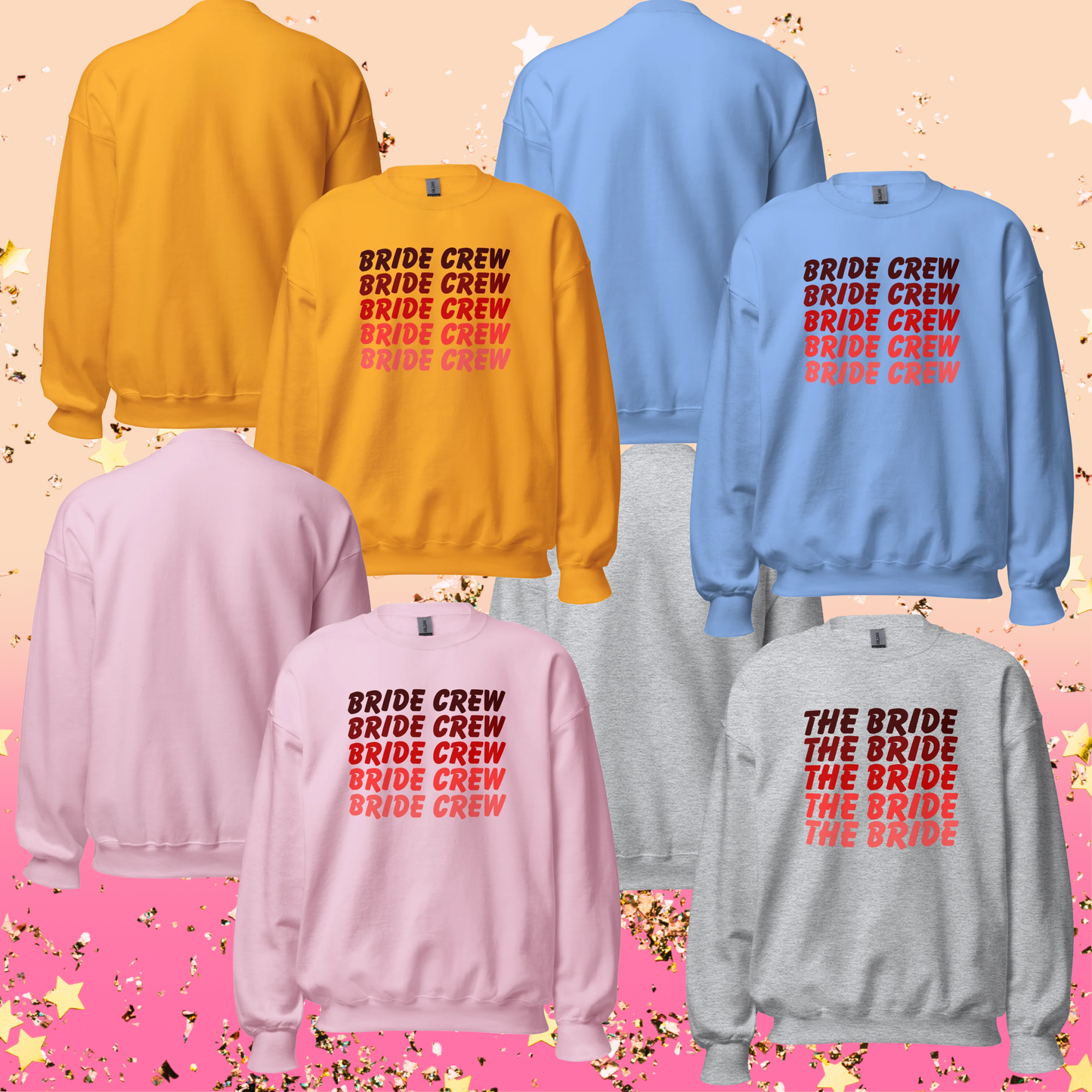 Sweat sans capuche Bride Crew pour EVJF avec coupe confortable et couleurs tendance. Idéal pour des tenues assorties et une célébration mémorable entre amies. Evjf, Hen party, party promise