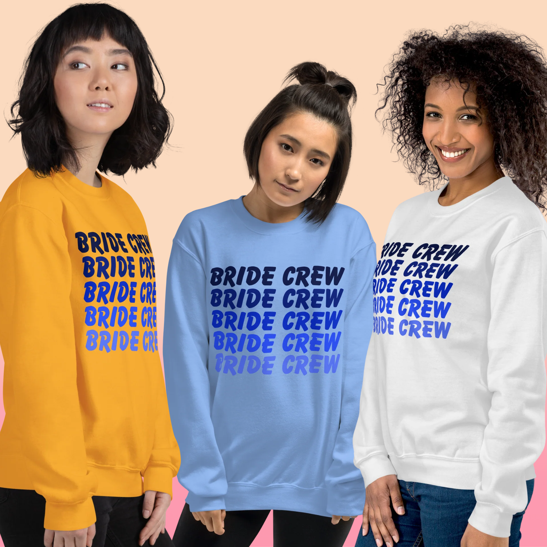 Sweat sans capuche Bride Crew pour EVJF avec coupe confortable et couleurs tendance. Idéal pour des tenues assorties et une célébration mémorable entre amies. Evjf, Hen party, party promise
