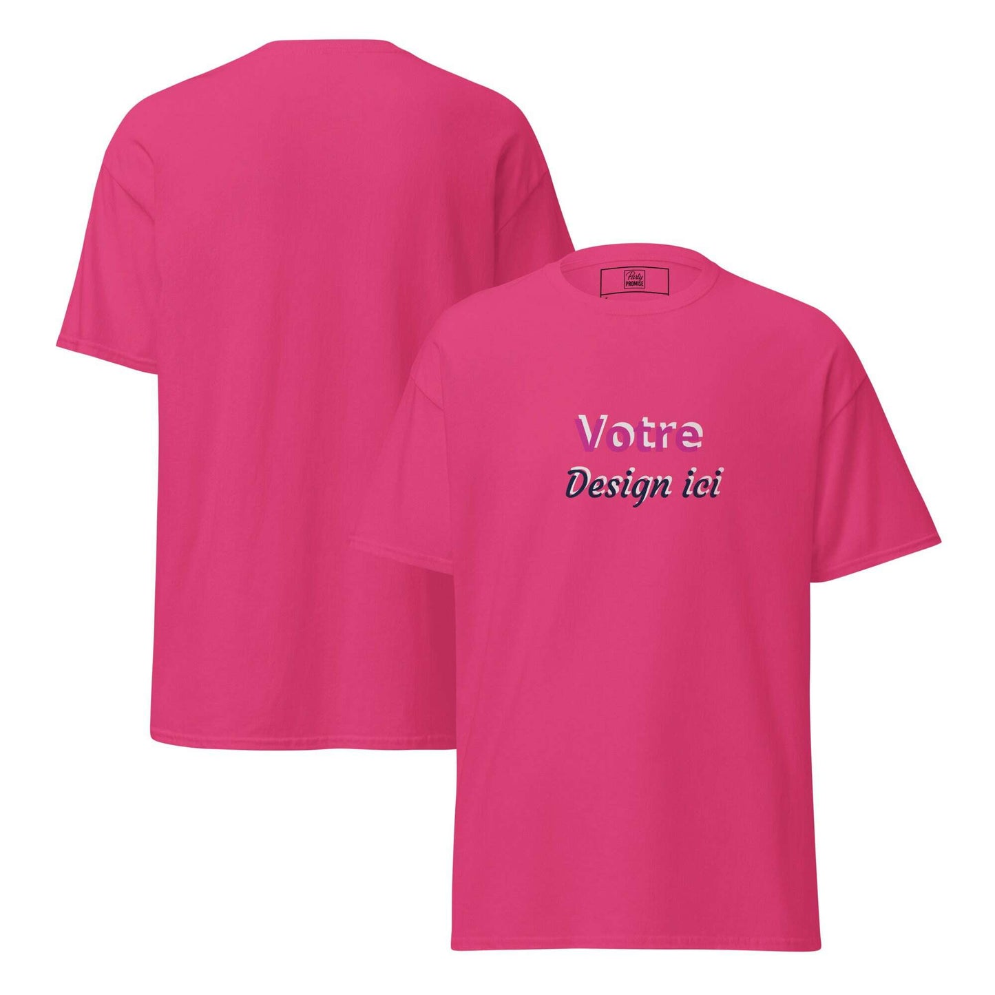 T-Shirt_rose_fushia_Personnalisable_l_Avant_T_l_chargement_Direct_du_Design