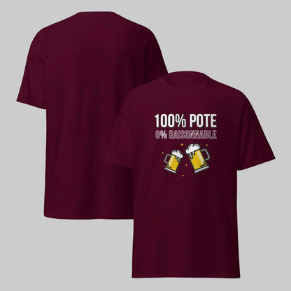 T-shirt_100_Pote_bordeaux_vue_face_et_dos