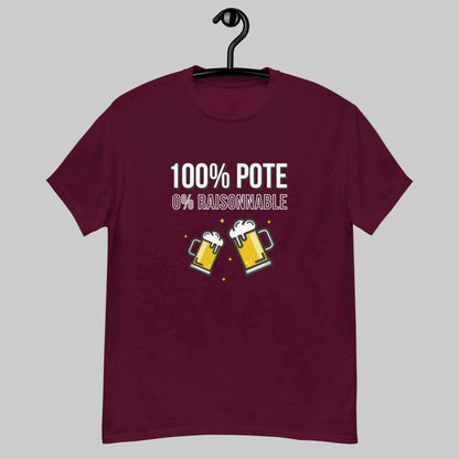 T-shirt_100_Pote_bordeaux_vue_produit