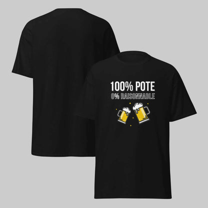 T-shirt_100_Pote_noir_vue_face_et_dos