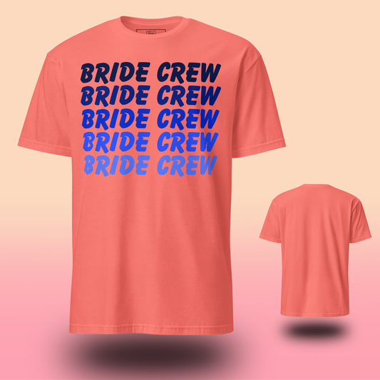 T-shirts Bride Crew pour EVJF avec coupe confortable et couleurs tendance. Idéal pour des tenues assorties et une célébration mémorable entre amies.