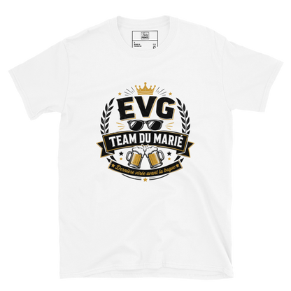 T-shirt EVG Team du Marié – T-shirt pour Homme de Fête de Mariage, Design Personnalisable par tee shirt