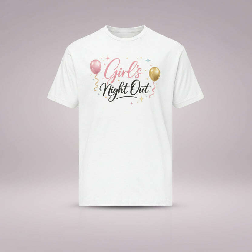 T-shirt_Femme_Girl_s_Night_Out_Blanc_Classique_Intemporel