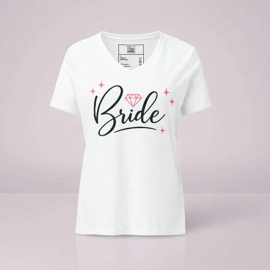 T-shirt_Mari_e_Bride_Col_V_avec_Diamant_Rose_l_gance_Scintillante_Douceur_Premium