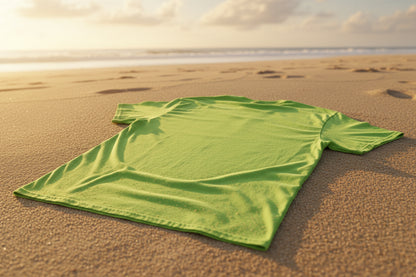 Vue dos du modèle vert clair Paradise Crew. Une silhouette fluide et moderne, pensée pour le confort et les moments de fête partagés entre amies, du lever du soleil jusqu’au coucher.