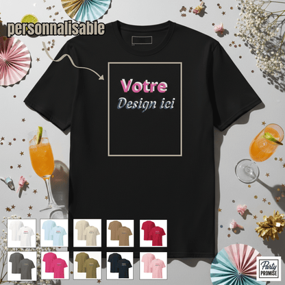T-shirt_noir_personnalisable_Votre_design_ici_Cadeau_personnalis_EVJF_v_nements