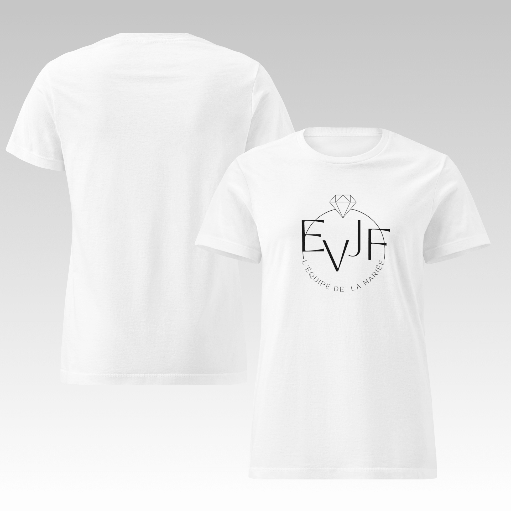 Tee-shirt_EVJF_equipe_de_la_mariee_blanc_vue_face_et_dos