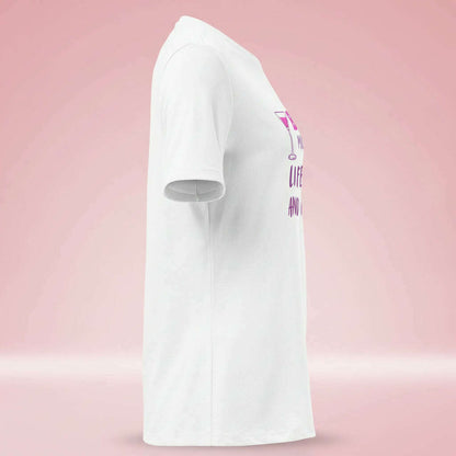 t-shirt-“bride-mode-on-–-the-life-is-pink-and-party”-–-blanc-rose-–-coupe-décontractéet-shirt-femmeparty-promise-35032490