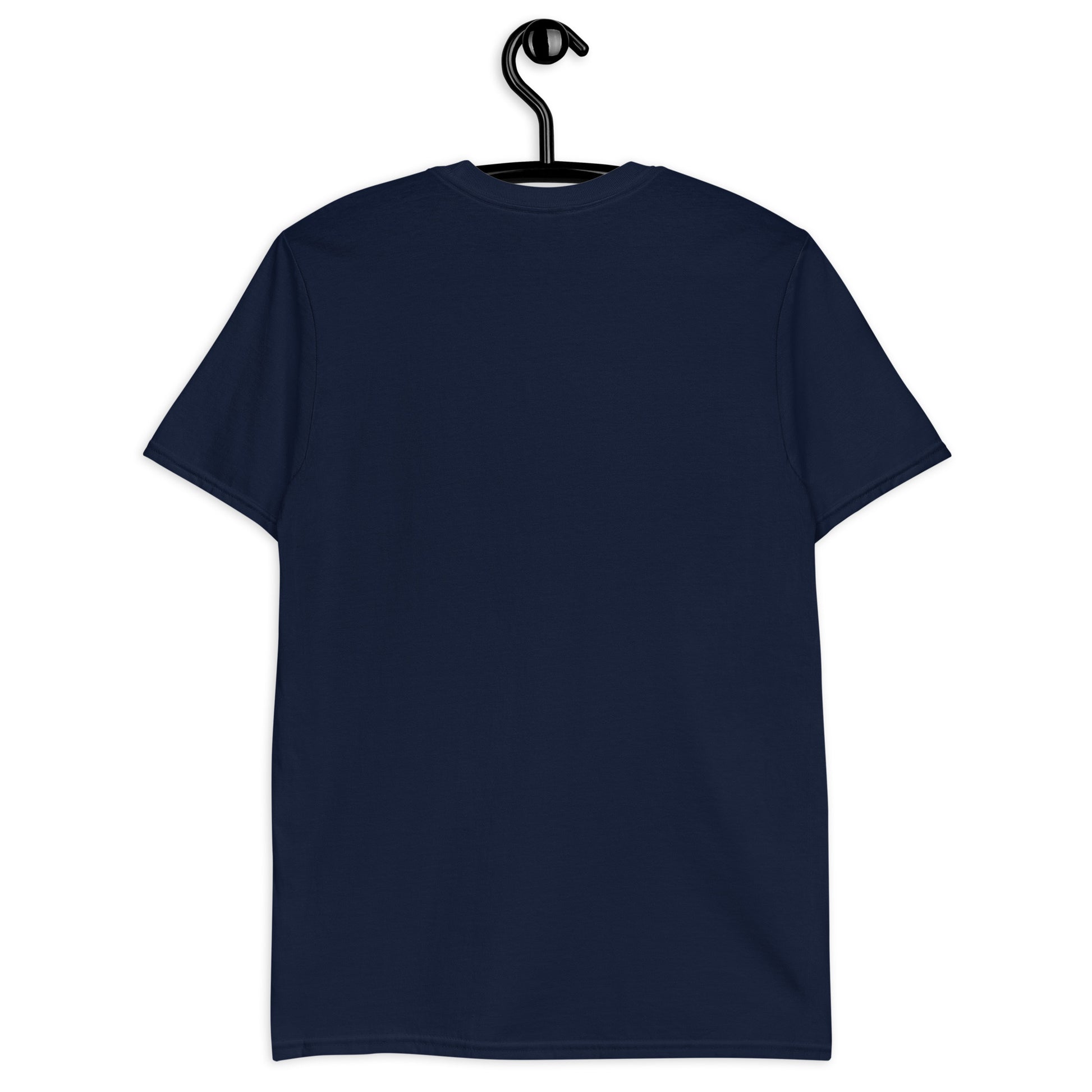 Women’s navy Team Bride t-shirt with minimal white print.Product mockup