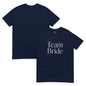 Women’s navy Team Bride t-shirt with minimal white print.