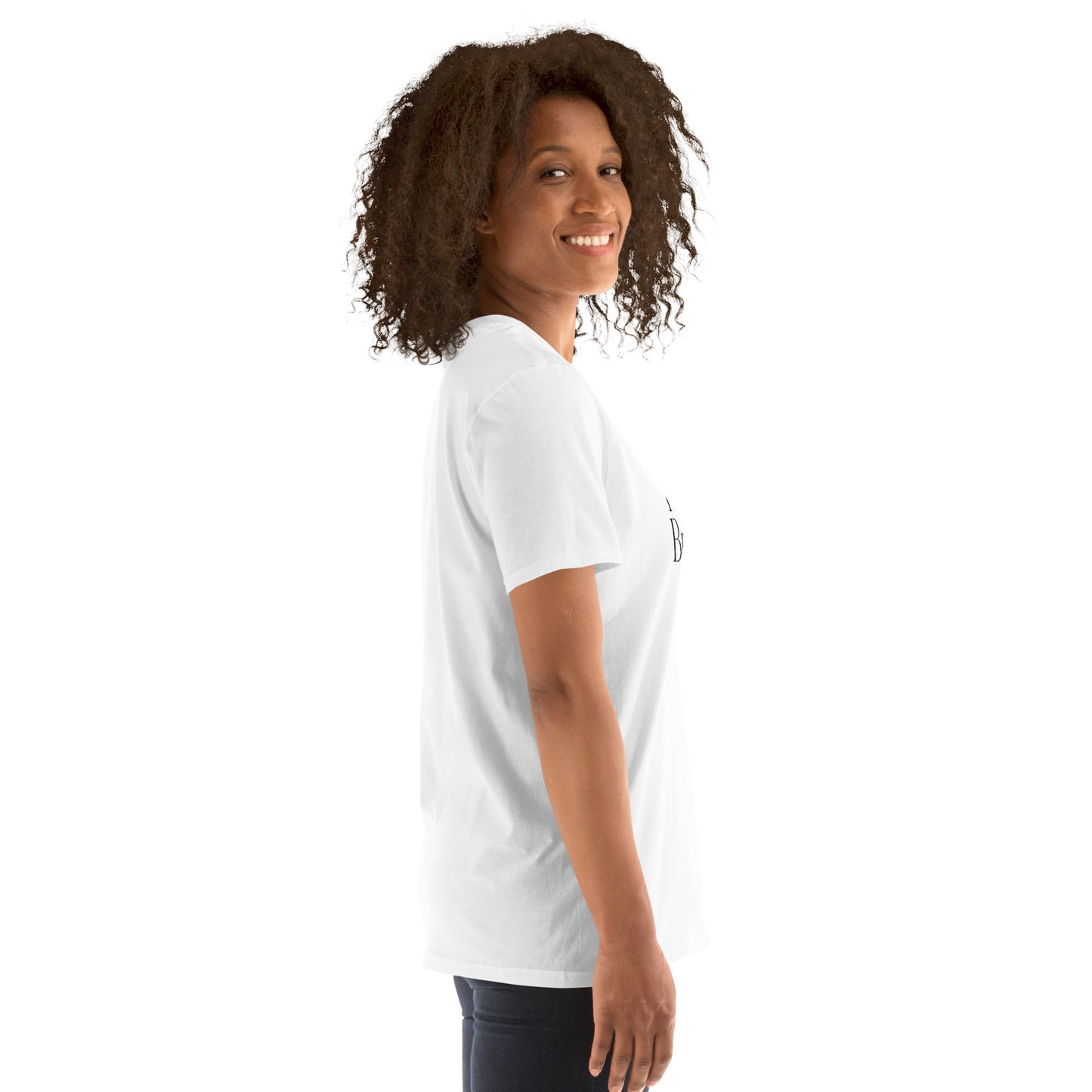 A white “Team Bride” t-shirt with bold black lettering displayed on a clean, minimal background. The soft cotton fabric and modern fit highlight its elegant and timeless style.