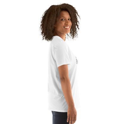 A white “Team Bride” t-shirt with bold black lettering displayed on a clean, minimal background. The soft cotton fabric and modern fit highlight its elegant and timeless style.